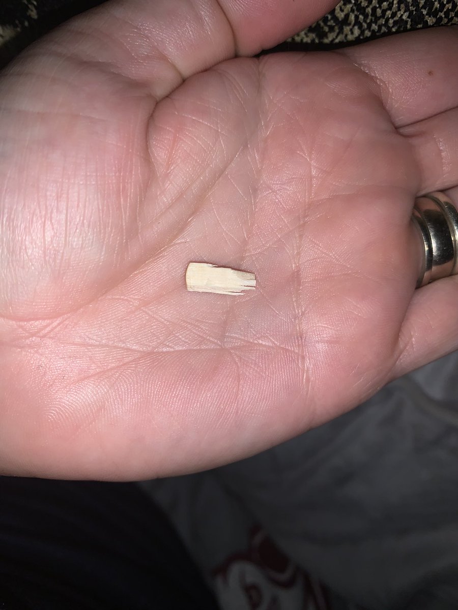 Claire_Burrage's tweet photo. When you buy your daughter some ice lollies as she had surgery yesterday in her throat and this is in one of them......a piece of sharp wood. Her throat already feels like that @sainsburys so you don’t need to add it into your lollies. https://t.co/jXcP3HW7y4