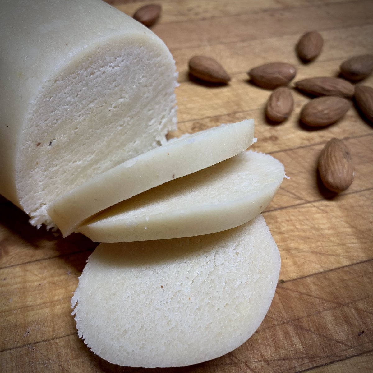 Our delicious handmade almond paste is done! #letsmakechocolates #yum