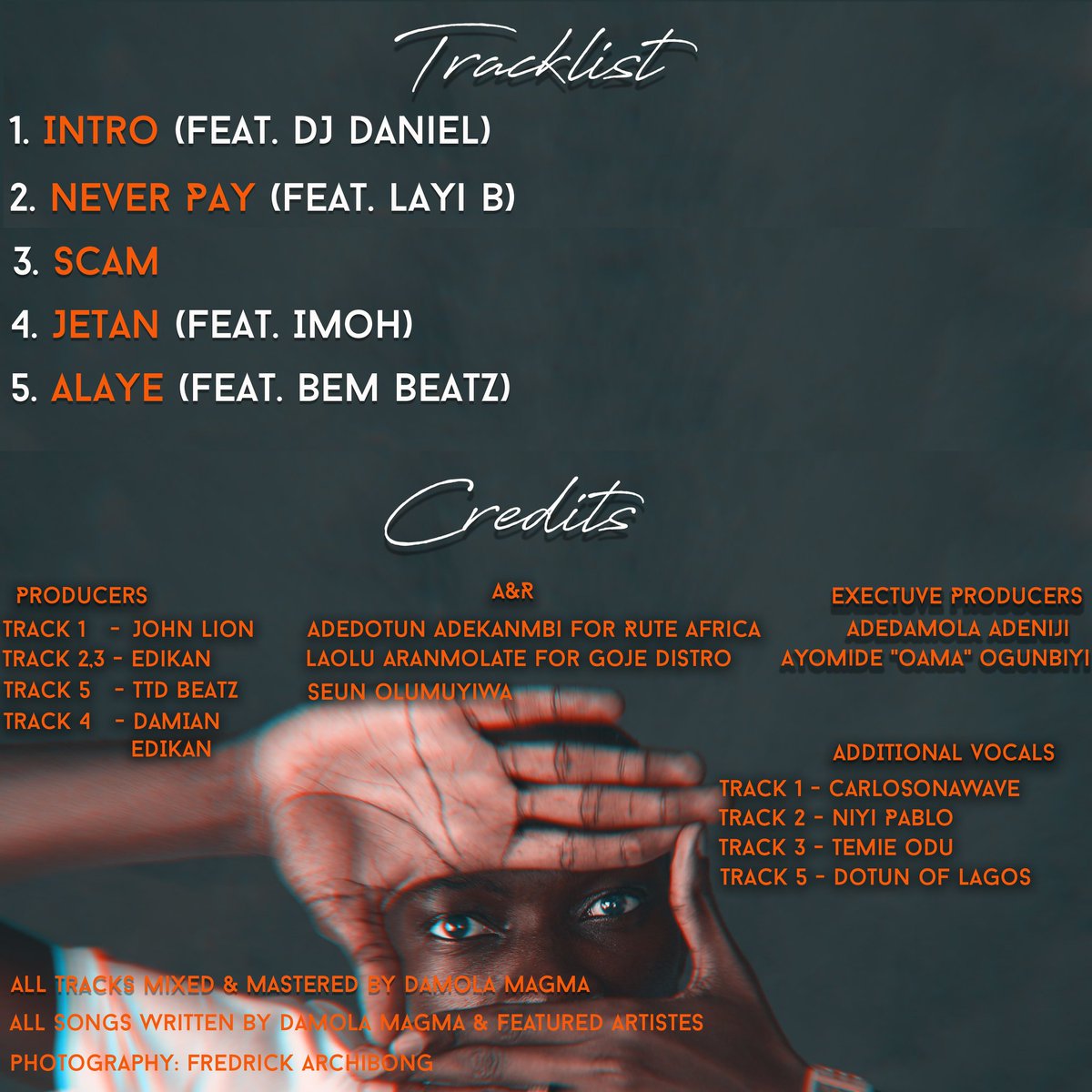 DamolaMagma's tweet photo. My first body of work "Captain of the Cruiseship - EP" out on December 4. Kindly share if you come across this. #COTCS https://t.co/4ehQFxHITS