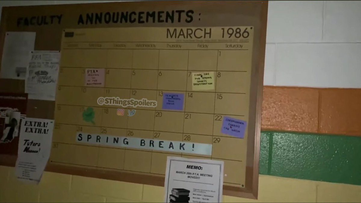 SThingsSpoilers's tweet image. Confirmed: #StrangerThings4 will take place in 1986.