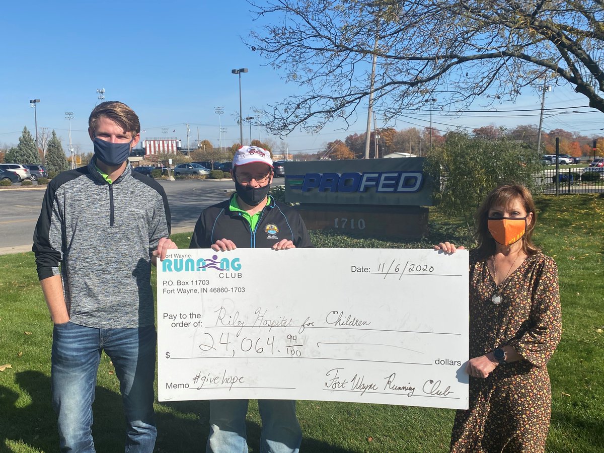 RileyKids's tweet photo. Our friends at #RunForRiley held their 14th annual event on 10/11. In the midst of COVID and adapting their event to keep everyone safe they raised $24,064.94. Thank you to everyone who organized, volunteered, donated and participated in this great event to benefit #RileyKids! https://t.co/cOrVRAqI6l