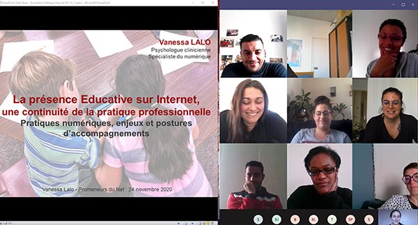 Vanessa_Lalo's tweet photo. Cet après-midi, c'était #formation des nouveaux "Promeneurs du Net" du #Cher en #visio.
Merci aux participants pour tous ces riches échanges 🙂
#PromeneusrduNet #PdN #PdN18 https://t.co/5abelgcltu