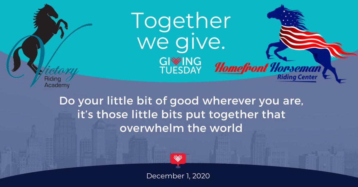 VictoryRiding's tweet photo. 7 days and counting! Please help us take full advantage of this opportunity - donations during #GivingTuesday on December 1, 2020 from supporters like you, will be matched up to $1,000.00 by a private donor to provide horse assisted sessions at no charge to Veterans.  Thank you! https://t.co/4mdrty1QM2