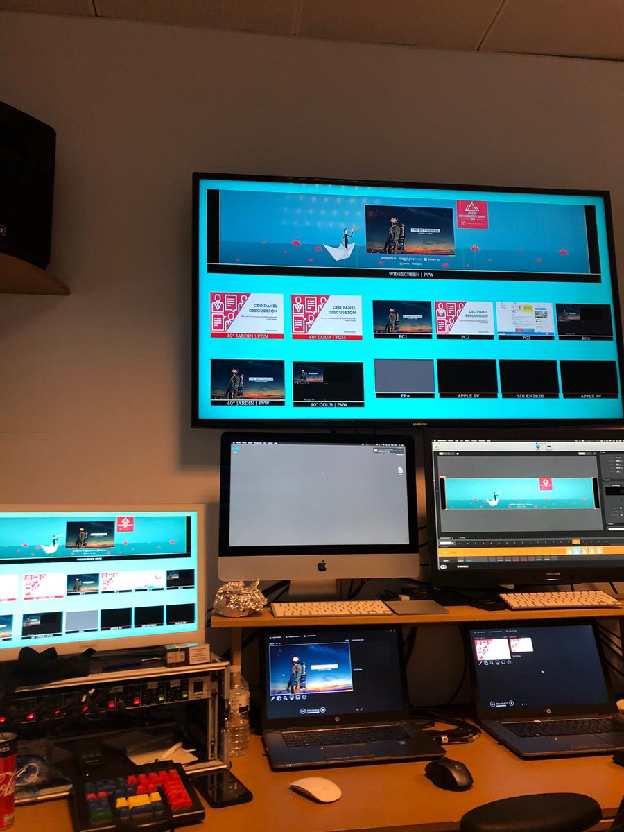 CSquare_comm's tweet photo. Are you wondering how we made the 2020 Communication Summit digital? Here is a sneak peak behind the scene at the beautiful @ProximusGroup Lounge  #live #BECOM2020 #behinthescene #digital https://t.co/1EhIo7Um5m