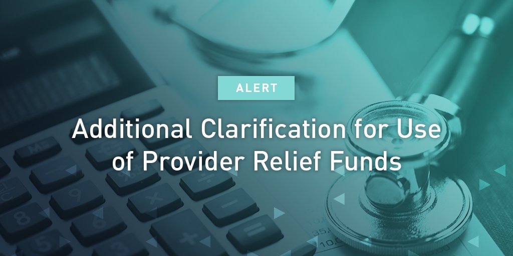 The #HHS recently issued two long-awaited clarifications related to #PRF reporting. Get updates on the treatment of capital expenditures and year-over-year lost revenue calculations from our #TrustedAdvisor <a href="/DSolomonHC/">Danielle Solomon</a>. 

Read on here: bddy.me/2HwHwaj