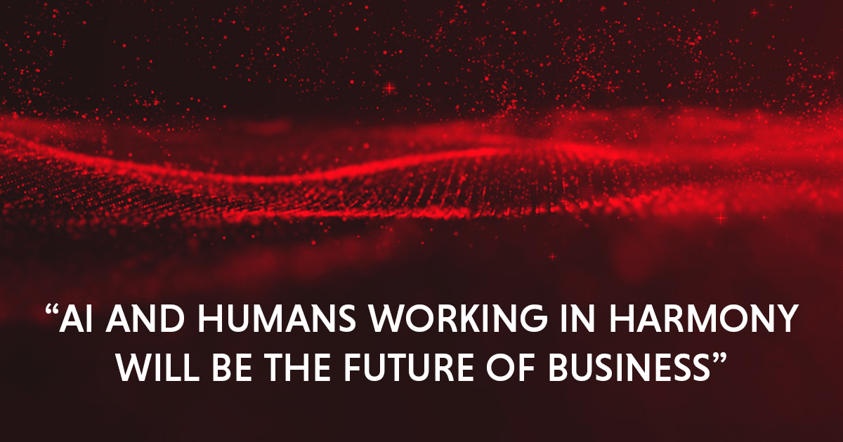 clydewire's tweet photo. 68% of global business leaders think AI and humans working in harmony will be the future of business (Fujitsu). Do you think AI will impact your business? https://t.co/SdPw9k1wtO
