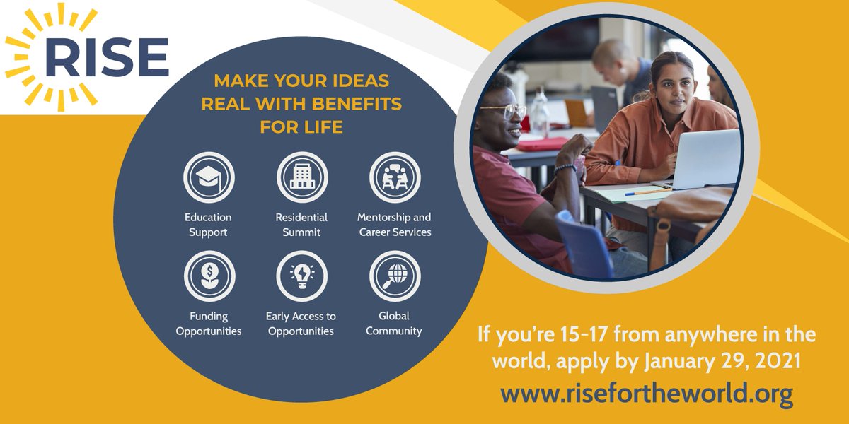 TFAIndy's tweet image. We are excited to share an incredible opportunity for high school students to pursue their passions and talents. @risefortheworld—a new global talent program, is looking for 15-17 year olds around the world who want to use their talents to serve others.  
ow.ly/hESJ50CsOhD