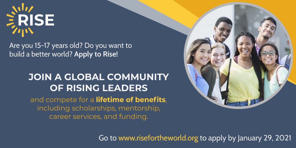 TFAIndy's tweet image. We are excited to share an incredible opportunity for high school students to pursue their passions and talents. @risefortheworld—a new global talent program, is looking for 15-17 year olds around the world who want to use their talents to serve others.  
ow.ly/hESJ50CsOhD
