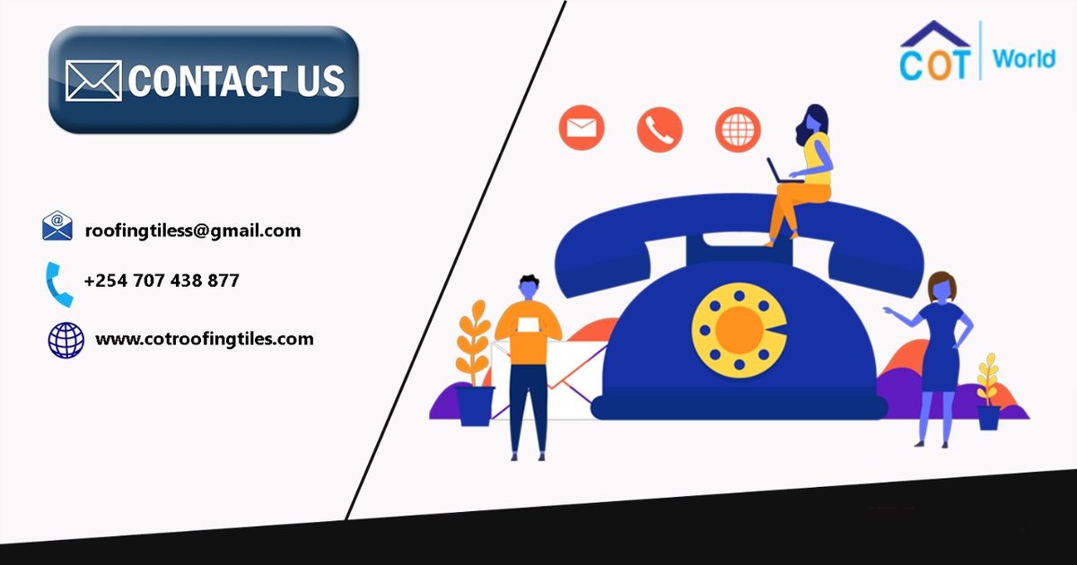 officialcotroo1's tweet image. Our call centres are always open to inquiries.
We have updated our contacts to help serve you better.
Our Business Daily is to always provide Transparent Roofing services in Kenya.

Contact Us Via：
+254707438877
 cotroofingtiles.com
 roofingtiless@gmail.com
#MagicalKenya