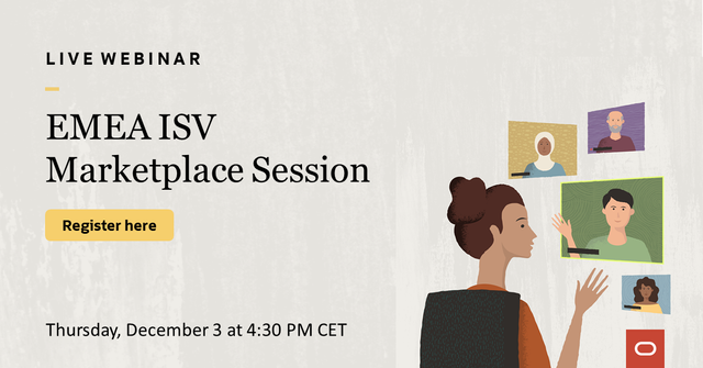 What is #OracleCloudMarketplace and how can you benefit from it? Join us on December 03 to learn why it is an important distribution and go-to-market tool that is available for all of our Independent Software Vendors or #ISV partners. bit.ly/2HwsUYt