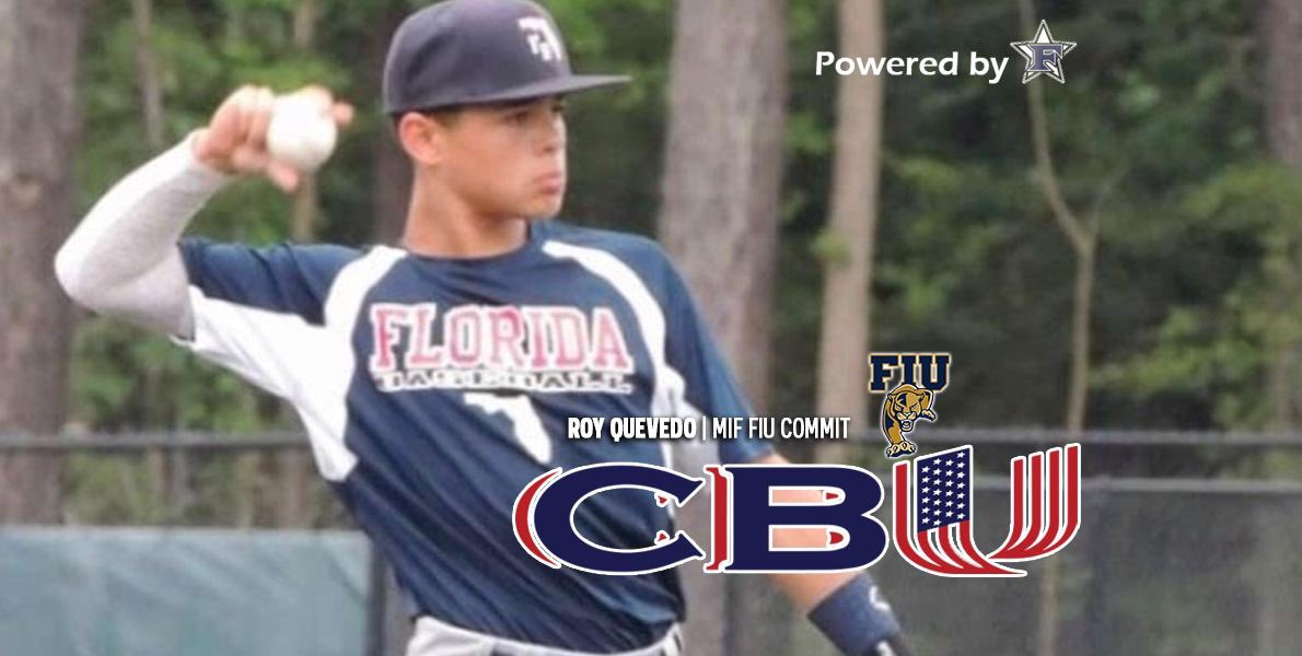 🇺🇸CBU🇺🇸 Player Showcase
2022 <a href="/FIUBaseball/">FIU Baseball</a> COMMIT
⚾️ Roy Quevedo 
Do you have what it takes to CBU? 
Tryout registration : cannonsbaseballacademy.com 
UNITED #DoYouCBU? 
.
.
@baseball_univ @5starbaseballmiami <a href="/5starnational/">5 Star National</a> @cbu_fl
