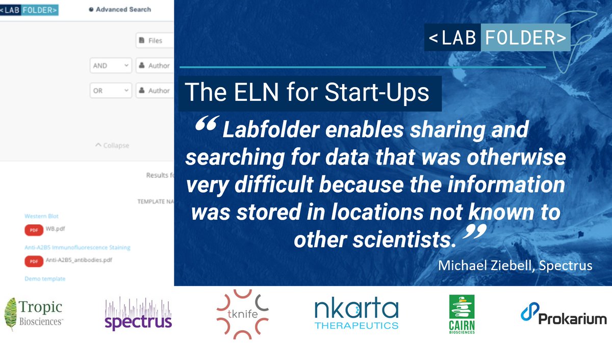 labfolder's tweet image. Why spend ages looking through paper lab books to find your #research? Find your data in seconds with Labfolder's #electroniclabnotebook.
bit.ly/3f6sN1Y
#startup