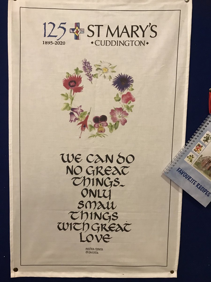 BishopGlobalACO's tweet photo. Delight to celebrate 125years of faith in present building of St Mary’s Cuddington (at least 4th church since 1100). Find their glorious history here! https://t.co/ealF5rxiM6 Congregation present only by remote yet in excellent heart. Thanks for tea towel! @CofEGuildford https://t.co/ssiknbVPrc