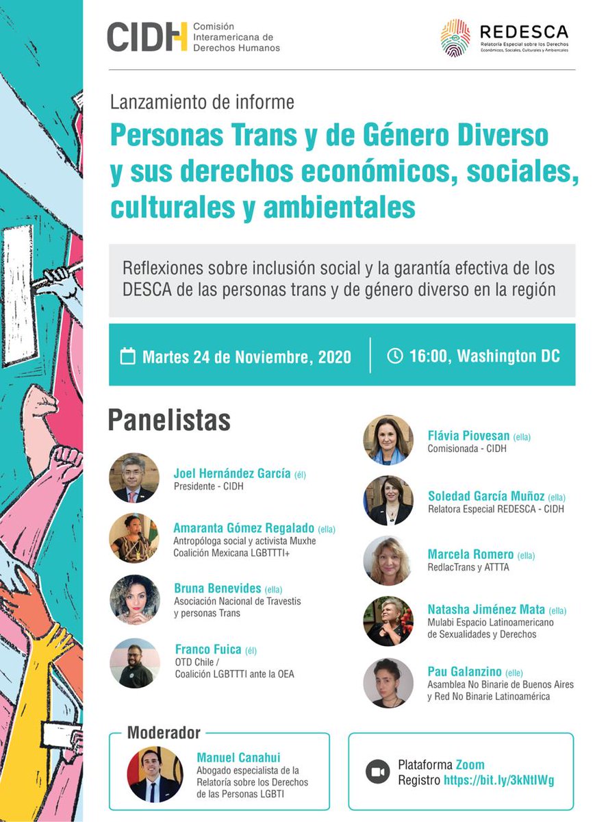 Ricardo Baruch D. (@baruchdom) on Twitter photo Hoy se lanza el informe sobre los derechos ecosoc de las personas trans de la Comisión Interamericana de Derechos Humanos. Por México, participa la activista <a href="/AmarantaMuxe/">Amaranta Gómez Regalado</a>. Habrá transmisión en línea Hoy se lanza el informe sobre los derechos ecosoc de las personas trans de la Comisión Interamericana de Derechos Humanos. Por México, participa la activista <a href="/AmarantaMuxe/">Amaranta Gómez Regalado</a>. Habrá transmisión en línea