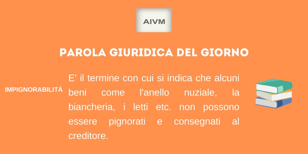 AIVM_giustizia's tweet photo. Lo sapevi che con #impignorabilità si intende l'impossibilità di #pignorare alcuni #beni a favore del #creditore? Leggi la #parolagiuridica per saperne di più! https://t.co/08WxmlKgvF