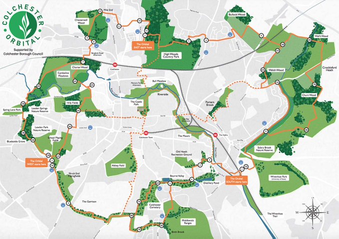 O is for  #Orbital. The Colchester Orbital is a 15 mile circular route around the edge of town. First time walkers on this route will be surprised by the paths and trails & can discover a new side to town away from busy roads. #AtoZofLockdownColchester  https://www.visitcolchester.com/things-to-do/colchester-orbital-p1258631
