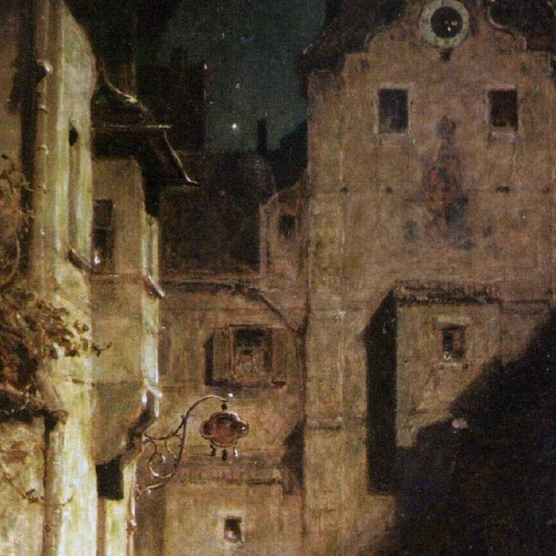 “Night Watchman, 1875” Carl Spitzweg (German, 1808 – 1885)