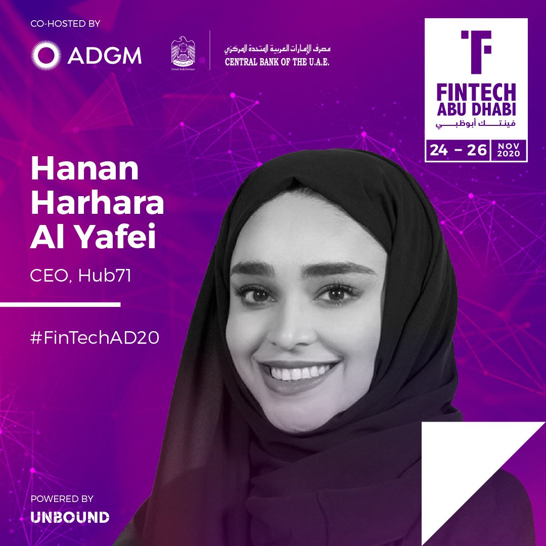 Today, our CEO, Hanan Harhara Al Yafei, delivered the opening keynote to kick off <a href="/FintechAD/">FintechAdvisor</a> #inAbuDhabi! We are proud to be <a href="/ADGlobalMarket/">ADGM</a> partner in driving the fintech ecosystem! 

bit.ly/3fwaDXN

#FintechAD20 #Hub71