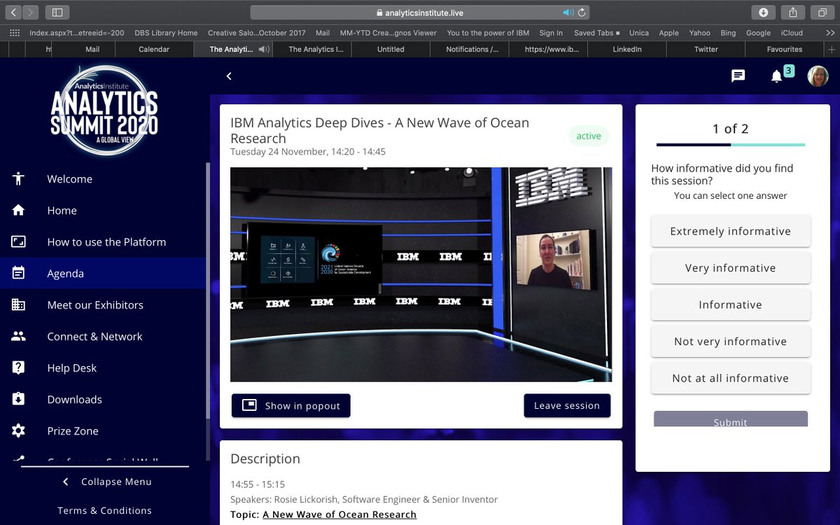 darker_mary's tweet photo. Rosie Lickorish - A New Wave of Ocean Research (what a great title) live now on Analytics Summit 2020 @AnalyticsInsIre's
#AnalyticsSummit20 
@ibm_in_ireland https://t.co/r73UJ16agK