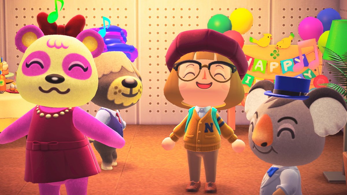 MeggiluHouse's tweet photo. Happy Birthday to me and Shep!!! #AnimalCrossing #ACNH #NintendoSwitch https://t.co/f41HDQe6Pq