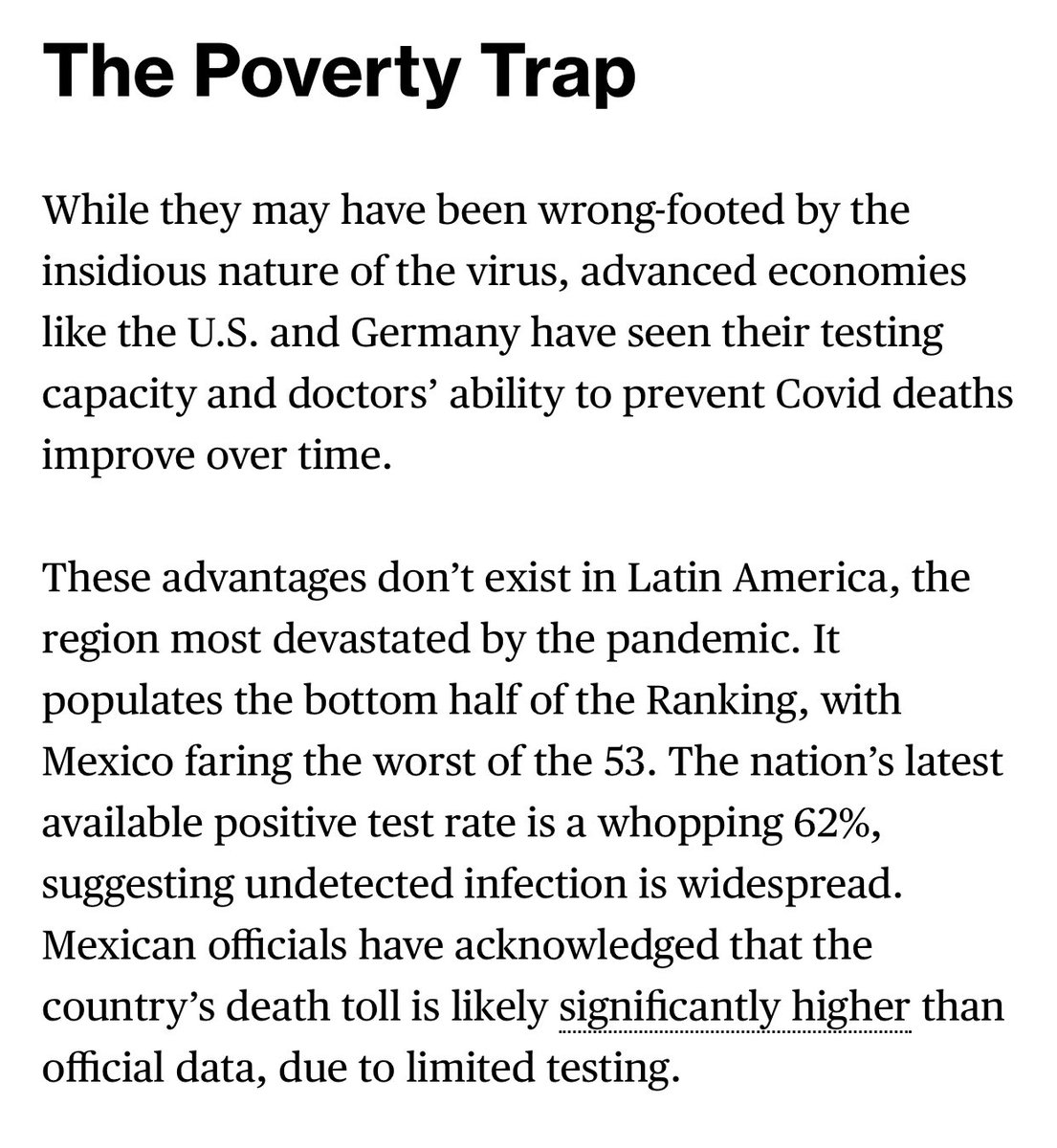 MaxKaiser75's tweet photo. Según el Ranking de Resiliencia COVID de Bloomberg, México es el PEOR país de 53 evaluados. El más JODIDO, el más PINCHE, el más PELIGROSO y el más INJUSTO

Y aunque quieran seguir haciendo responsables a las personas irresponsables, el PRIMER RESPONSABLE es el gobierno, punto👇🏼 https://t.co/voZYSSHWdo