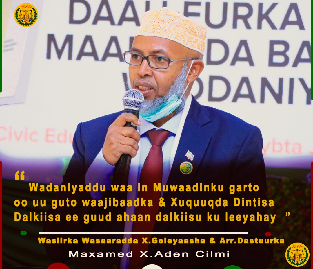MinisterMed's tweet photo. It was a great pleasure to launch the National Civic Education programme for higher education students with the President of the Republic of Somaliland, HE @musebiihi. The programme will strengthen Somaliland’s democratic foundations by ensuring we have a more equitable society. https://t.co/yZ7PCBS7NJ