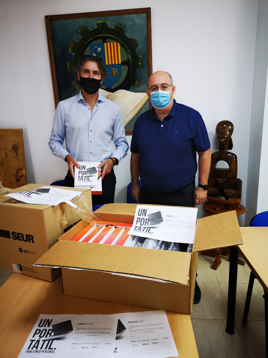 InstitutoINECA's tweet photo. #tomamitablet
Más de 200 tablets y portátiles donados a estudiantes sin recursos de la provincia de #Alicante gracias a nuestros colaboradores y socios
Muy agradecidos a nuestros compañeros de viaje @grupoidex @AQUAMICONSULTOR @Rural_Central @sistel_sl @SEUR @VerneGroup
#covid19 https://t.co/AJZ2P9jPDn