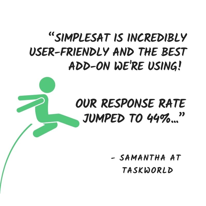 simplesatapp's tweet photo. Thank you, @taskworld team!! It has been a pleasure to serve you so far. π₯°
π Check out more awesome Simplesat reviews in the #Zendesk marketplace: https://t.co/CgGXBNrOov
#TestimonialTuesday #Simplesat #CustomerFeedback #CustomerSatisfaction https://t.co/ei57Rpd6xo