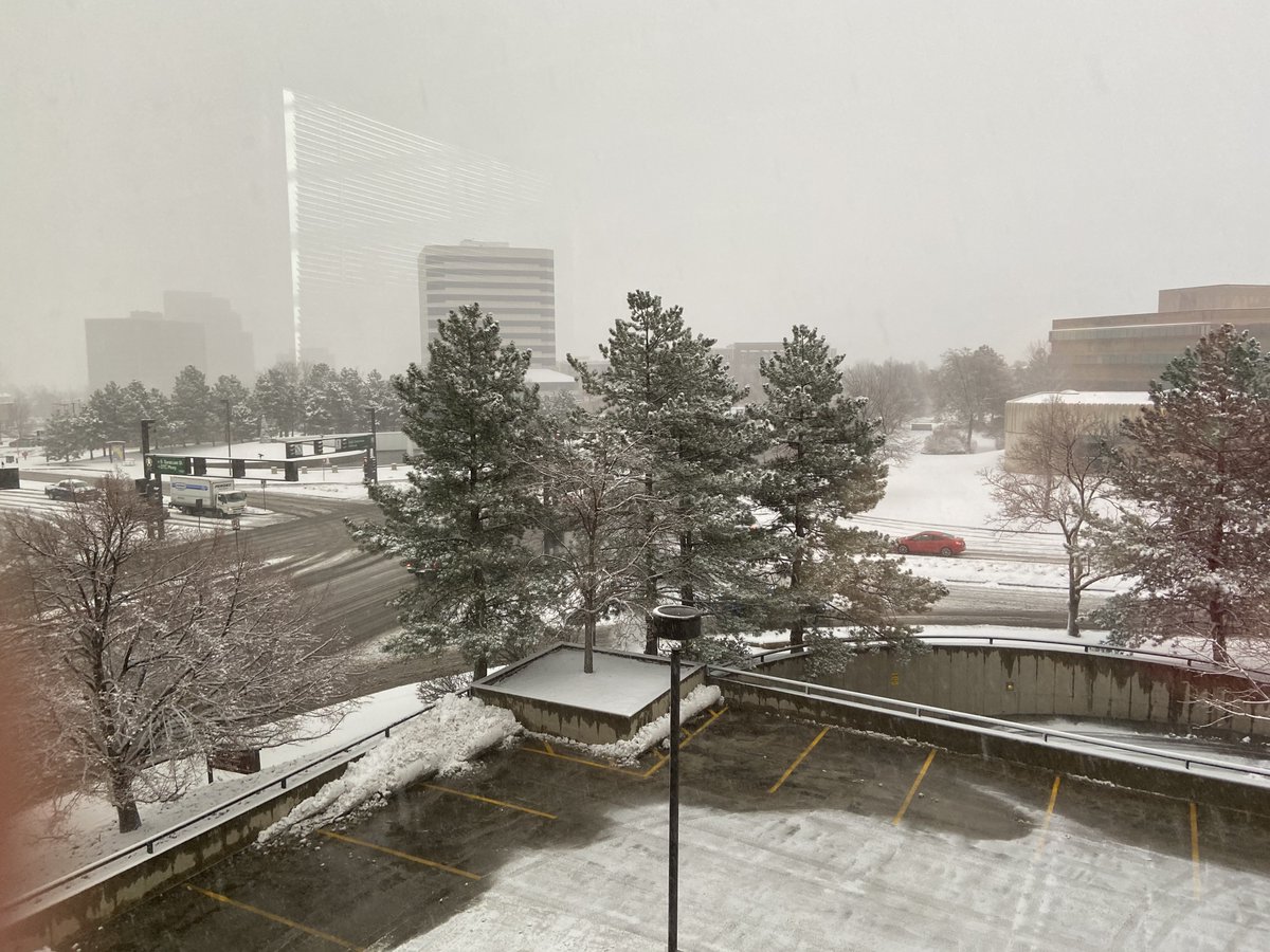 HSDenver's tweet photo. Snow is coming down but the roads are being plowed in the Tech Center. We are here for normal hours today. 303-290-0022. #snow,#cold,#denver,#greenwoodvillage,#techcenter,#roads,#roadconditions https://t.co/meAqBck0Dh