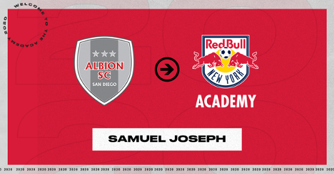 RedBullsAcademy's tweet photo. Thank you to @AlbionSc for your role in creating this pro pathway opportunity for Sam!

📰➡️ https://t.co/fBn0MizAQt

#TheFutureIsBright | #RBNY https://t.co/gztYRzpHkc