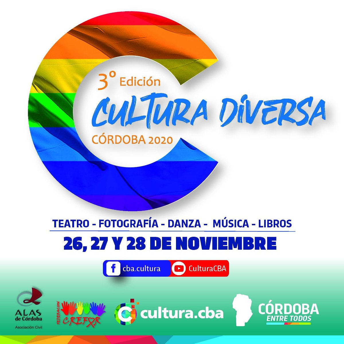 alTeatroReal's tweet photo. #Real2020
#RealEnCasa
3° edición de la Semana de la Cultura Diversa.
Todas las propuestas se podrán disfrutar de manera gratuita a través del canal oficial de YouTube @AgCbaCultura y de la cuenta https://t.co/Tk1A6kgMSm
@raulsansica https://t.co/qBlZvcrjAv