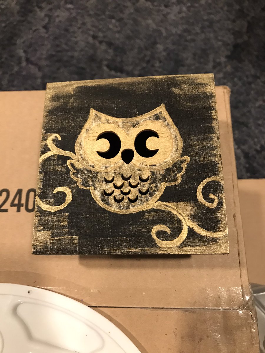 AmethystBohning's tweet photo. I like owls 🦉 #crafts https://t.co/jrdSYvCfPP