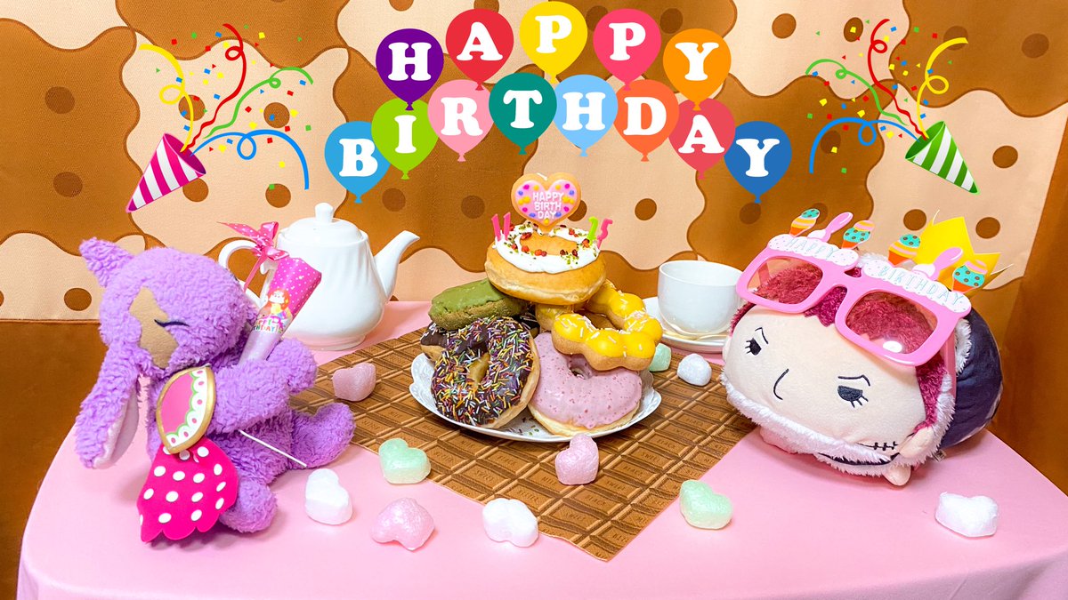 セト ー Happy Birthday カタクリ兄貴 穴までうましドーナツ でお祝いだ 家族想いで 強くて最高にカッコ良いカタクリ兄貴が大好きだー ドーナツお腹いっぱい食べてくれ シャーロット カタクリ誕生祭 シャーロット