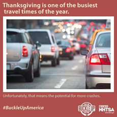 ridesafeindiana's tweet photo. This Thanksgiving weekend millions will travel our nation's roads. Unfortunately more people on the roadways means the potential for more vehicle crashes. Share the road this holiday weekend and buckle up. #RideSafeIndiana #SharetheRoad https://t.co/MzNOWjgYF0
