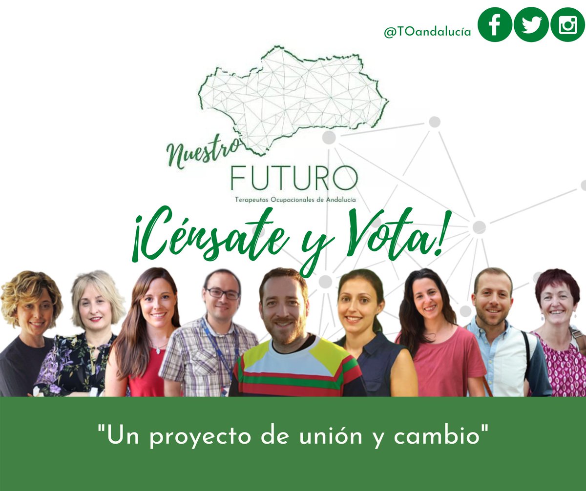 TOandalucia's tweet photo. Hoy ha comenzado la campaña electoral para las elecciones a la Junta de Gobierno del futuro Colegio Profesional de Terapeutas Ocupacionales de Andalucía. Conoce nuestro proyecto! Vota Nuestro Futuro. #terapiaocupacional #andalucía #eleccionescoptoand https://t.co/Jk54KEkIEr