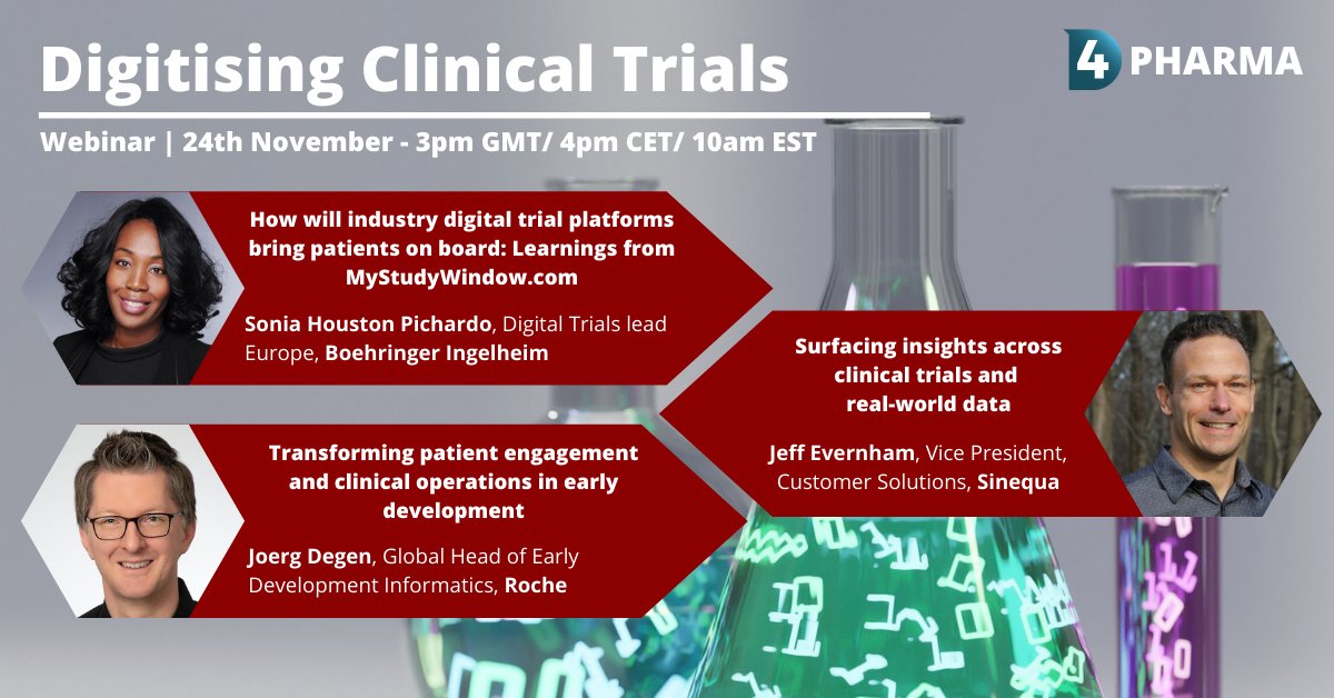 FLGenomics's tweet photo. Live now!

How are biopharma companies digitising clinical trials? 

Find out with our three expert presentations, taking place now: https://t.co/b1lBgaUvk0

#DigitalTransformation #ClinicalTrials #PatientEngagement #RWE https://t.co/mkzCYBDxVH