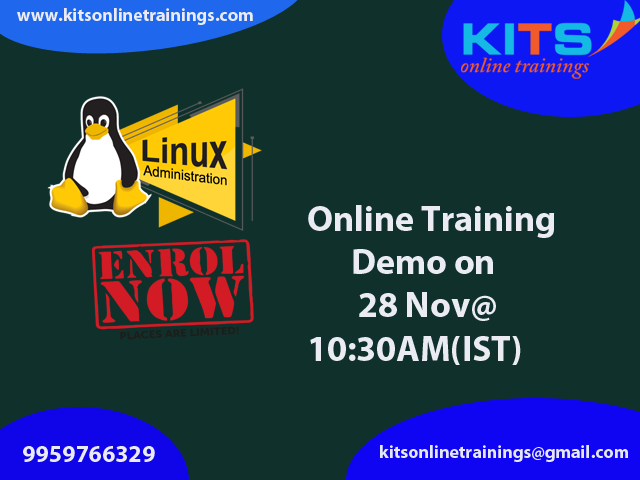 kits_trainings's tweet image. #Kits Online Trainings invites you to enroll for the free demo session on #linux_Administration by live industry experts on 28th Nov 10:30AM (IST)
kitsonlinetrainings.com/course/linux-a…
#linux #admin #linuxadmin #admintraining #kits
Email : kitsonlinetrainings@gmail.com
phone: 9959766329
