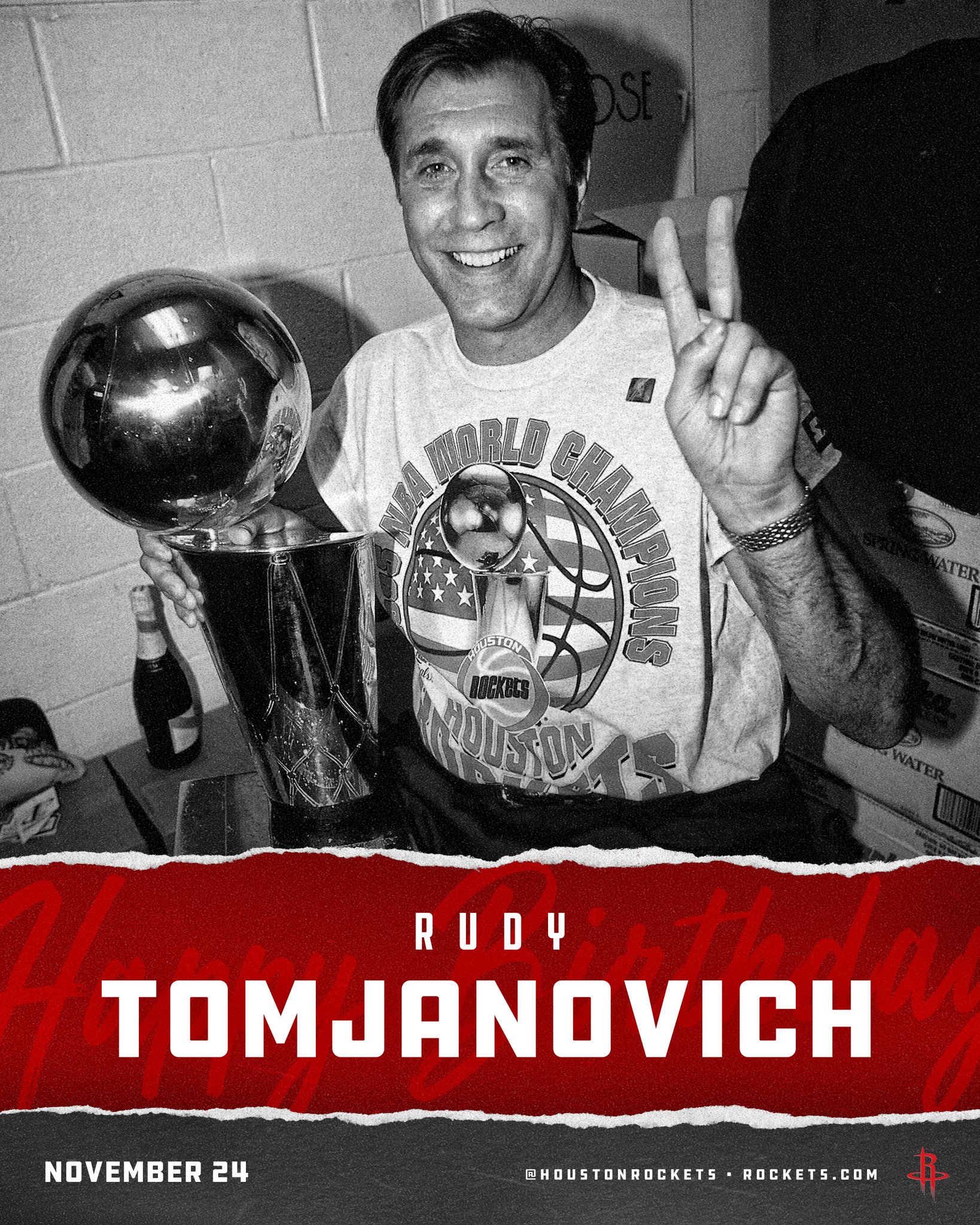 Join us in wishing Rockets Legend and coach Rudy Tomjanovich a Happy Birthday! 