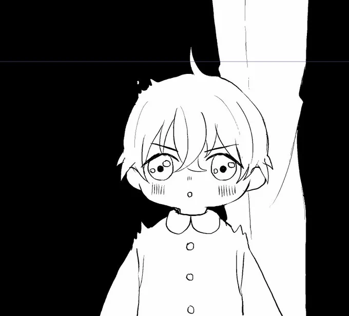 びくっとするれい君 