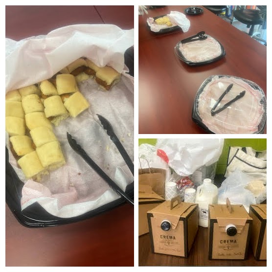 Chick-n-Minis + coffee from <a href="/CREMACREMA/">Crema Coffee Roasters</a> this morning. Just a small token of our appreciation for ALL of our staff at WB on this last day in person for the remainder of 2020. 😢
We can't thank you enough for EVERYTHING that you have done &amp; all of the extra adjustments you've made!