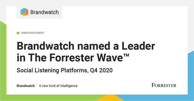 r_jamiehunter's tweet photo. Super impressive results! Huge congratulations to our partner Brandwatch for being recognized as a leader in The Forrester Wave: Social Listening Platforms, Q4 2020 👏

Discover the report now! https://t.co/WjQdeFuxbv https://t.co/qbNH1eTflh