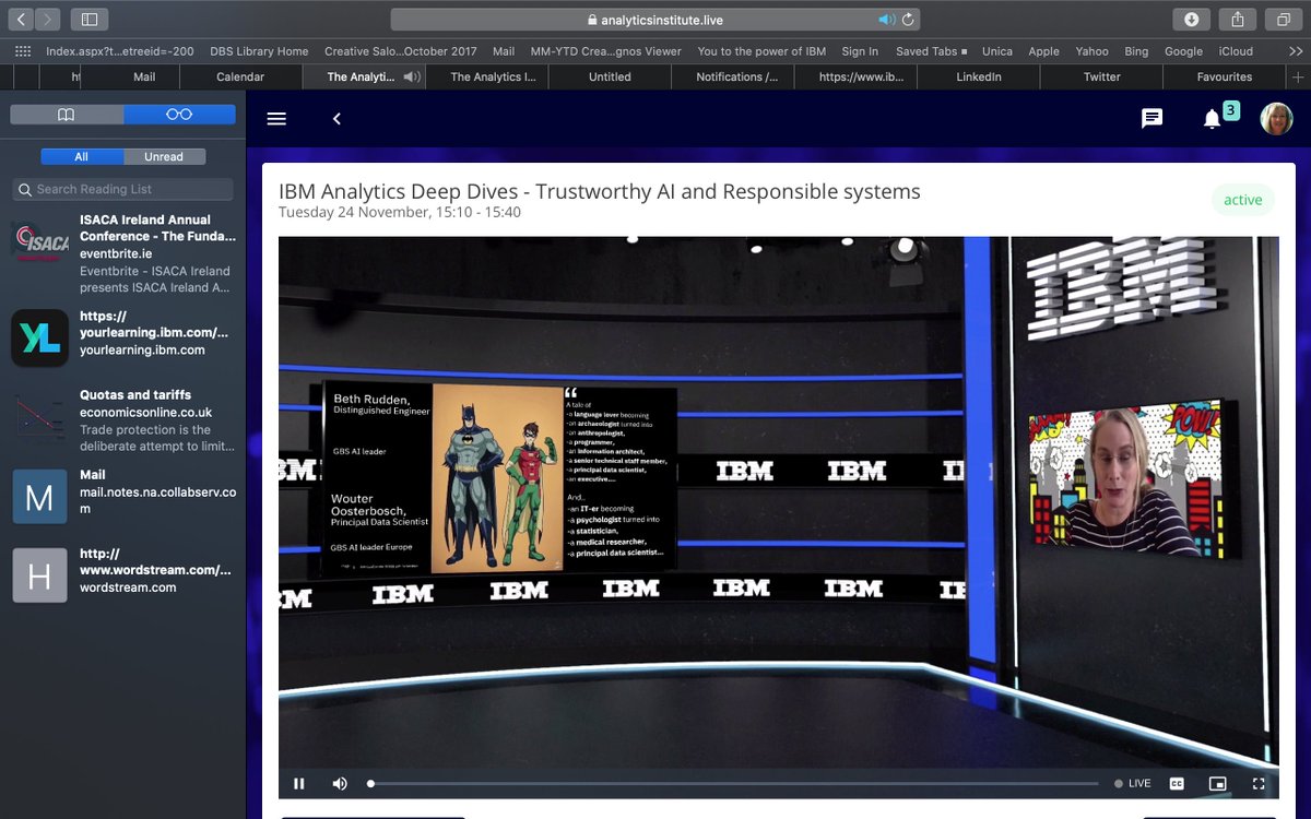 darker_mary's tweet photo. Did you know that 'Batman and Robin' are speaking on an IBM Stream breakout session? Tune into Trustworthy AI and Responsible Systems at Analytics Summit 2020
@AnalyticsInsIre  
#AnalyticsSummit20 
@ibm_in_ireland https://t.co/pkm4m4fOVG