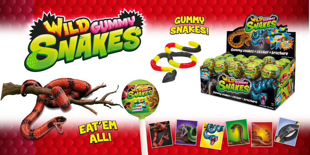 Kidzworldsl's tweet photo. Do you dare to try these #candy #snakes❓
#KidzWorldSL wants to present you with 14 different gummy snakes to collect hidden in rounded lollipops🐍😋
#JustKidzJustFun https://t.co/6nUhllyLvc
