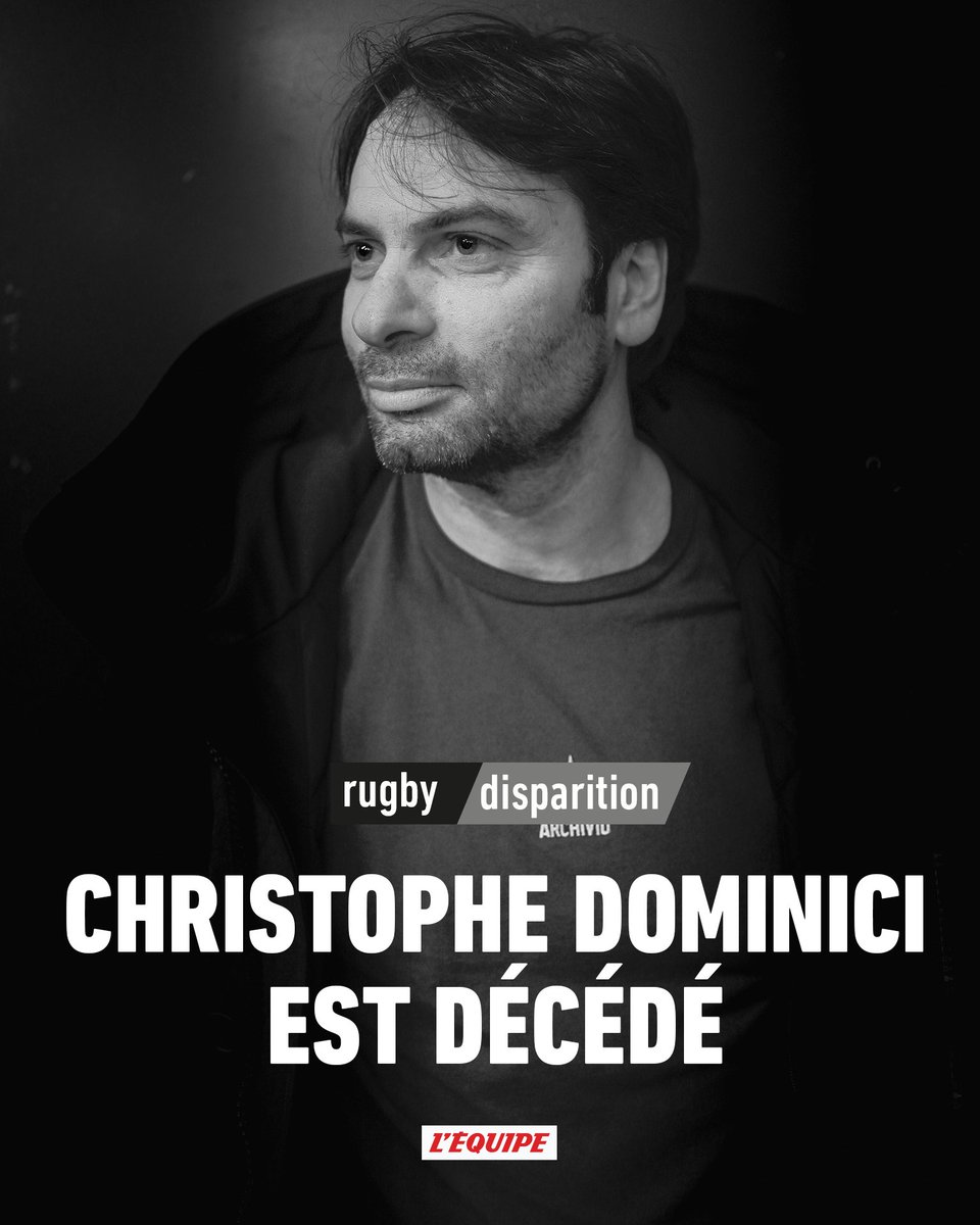 lequipe's tweet image. Ancien ailier du XV de France et du Stade Français, Christophe Dominici est mort à l'âge de 48 ans &amp;gt; ow.ly/LHgo50Cttmz