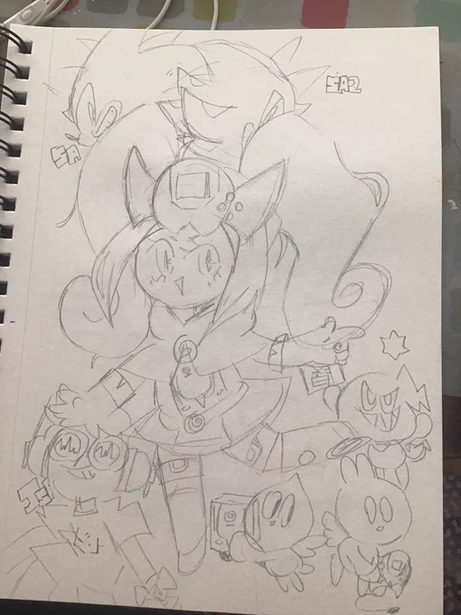 i found this old dreamcast sketch i think i was planning to paint? but i just kept it as a sketch 