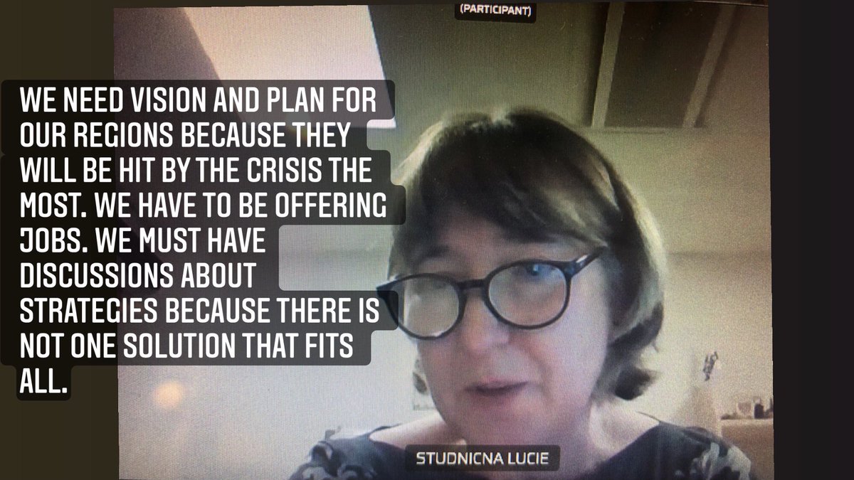 WorkersEESC's tweet photo. Lucie Studničná @odbory during our debate #RebuildEU🔥 https://t.co/8LwBVeM6rq