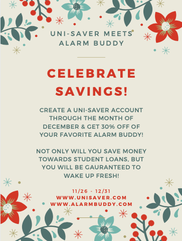saver_uni's tweet photo. Now is the time to spread the holiday cheer and save more money than ever before! Uni-Saver is collaborating with one of our personal favorite brands, @buddy_alarm. Save 30% AND get free money added straight to your account! Alarm Buddy is the perfect gift for the holidays!🎄✡️🎅 https://t.co/ooHw8YW3q7