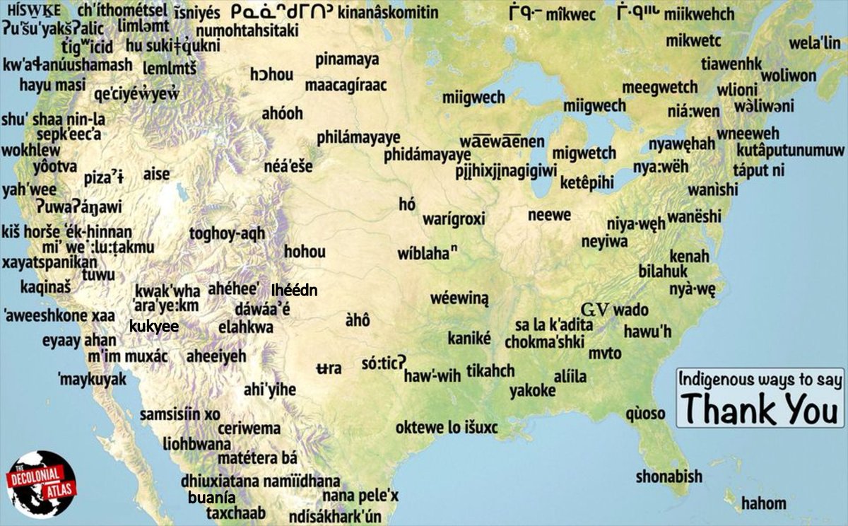 decolonialatlas's tweet photo. Yes to gratitude.
Yes to Indigenous language revitalization.
But celebrations of colonialism? No thanks. https://t.co/g1VL3KzACo