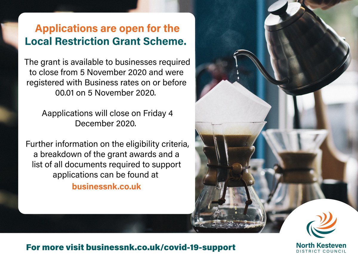 BusinessNK's tweet photo. For businesses applying for funding, please ensure you apply for the right scheme. 

The Local Restriction Grant is for businesses that have closed and pay business rates.

The Additional Restriction Grant is for those closed but do not pay Business Rates. https://t.co/d5riWXp2zD