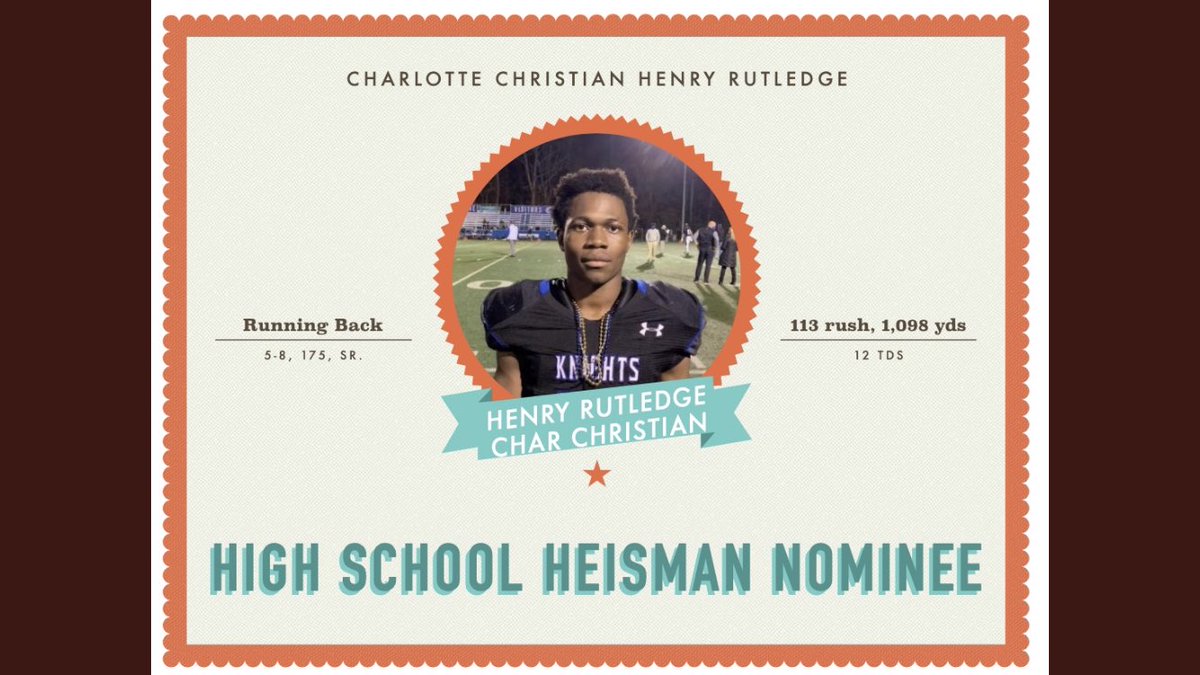 <a href="/CoachJGrice/">Jonathan Grice</a> <a href="/coachSamGreiner/">Sam Greiner</a> <a href="/langstonwertzjr/">Langston Wertz Jr.</a>  I am thankful to be given the  first High School Heisman by <a href="/theobserver/">The Charlotte Observer</a> <a href="/charlottepreps/">Observer Preps</a>